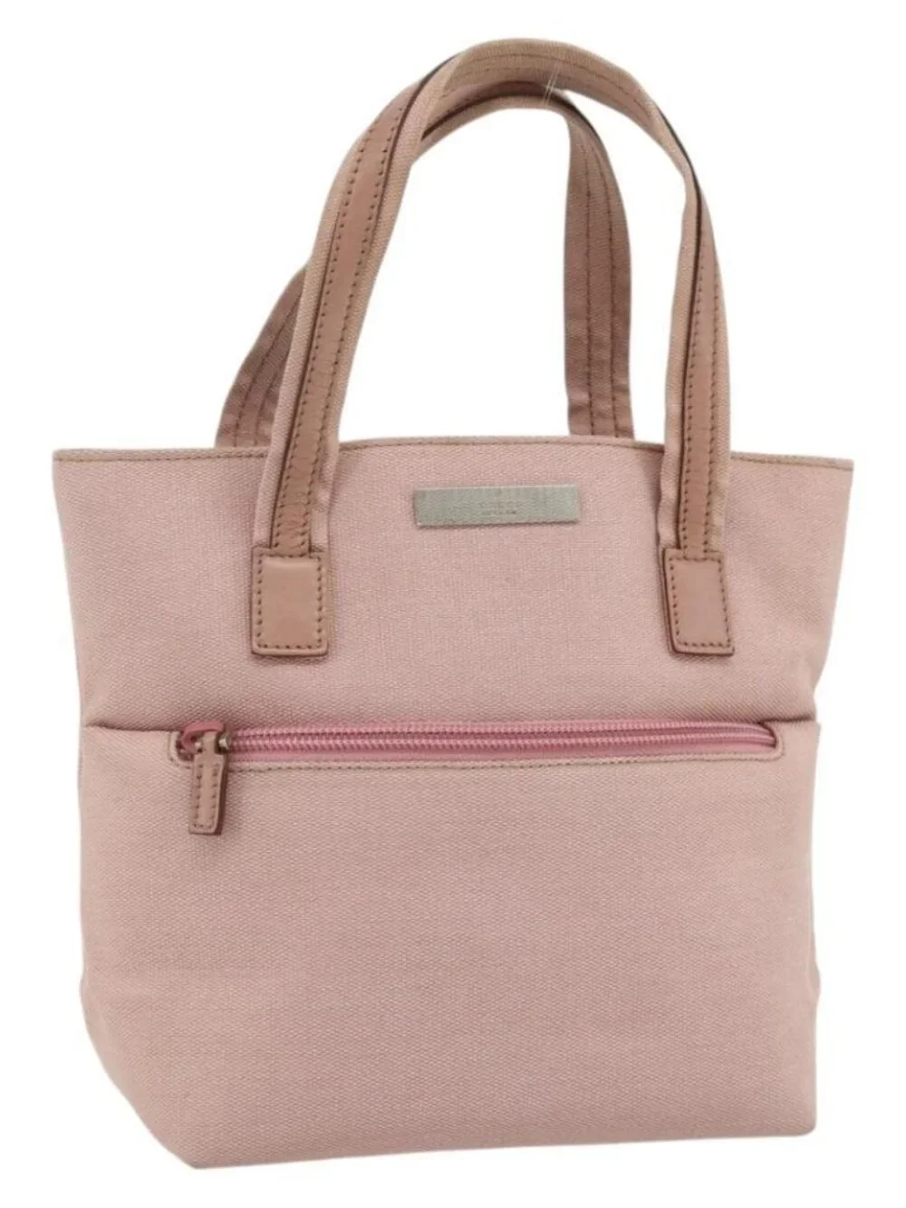 GUCCI Hand Bag Canvas Pink Silver 76480 Auth mr2317